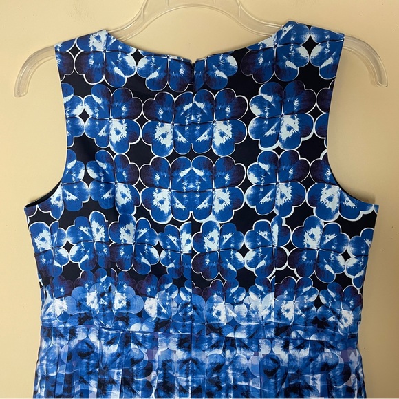 Talbots Dress Size 12 Petite Sleeveless Floral Gingham Fit & Flare Pleated NWT - Picture 4 of 11